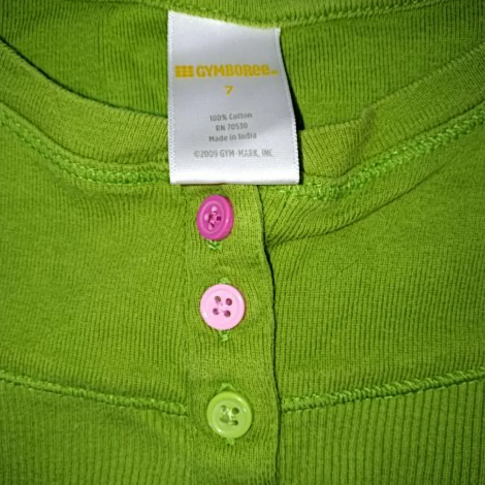 Gymboree Green Henley Top Sz.7